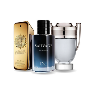 Set van 3 parfums  Paco Rabanne ONE MILLION, Dior SAUVAGE en Paco Rabanne INVICTUS 100ml