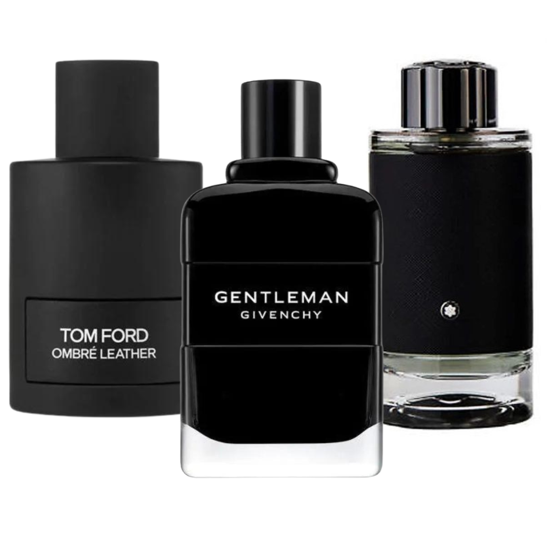 Set van 3 parfums Tom Ford Ombre Leather, Givenchy Gentleman, en  Montblanc Explorer 100ml