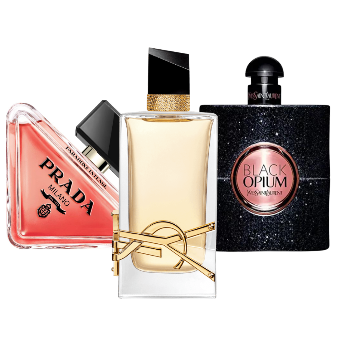 Set van 3 parfums Prada Paradox, Black Opium Yves Saint Laurent, en  Libre 100ml